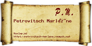Petrovitsch Marléne névjegykártya